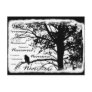 Black & White Nevermore Raven Silhouette Tree