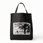 Black & White Nevermore Silhouette Raven Bag
