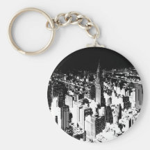 Black & White New York Key Chains
