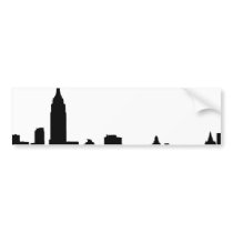 Black & White New York Silhouette Bumper Sticker