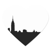 Black & White New York Silhouette Stickers
