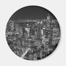 Black & White New York Skyscrapers Fridge Magnet