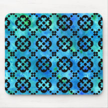 Black & White Ocean Cross Mousepad
