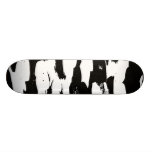 Black & White Paint Smear Skateboard