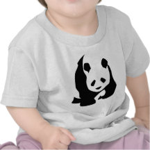 Black White Panda Bear Wildlife Zoo Animal Tshirt