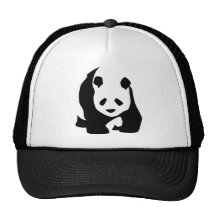 Black White Panda Bear Wildlife Zoo Animal Tshirt Hats