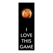 Black & White Panoramic Basketball Poster posters