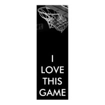 Black & White Panoramic Basketball Poster posters