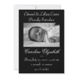 Black & White Photo Birth Announcement invitations