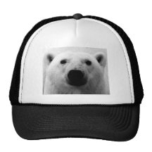 Black & White Polar Bear Trucker Hats