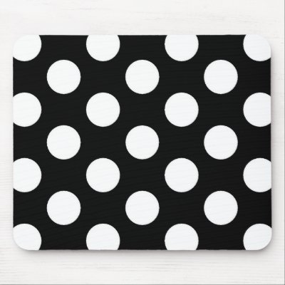Black white polka dot - Mousepad by stdjura