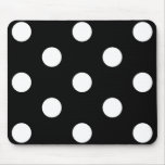 Black white polka dot - Mousepad