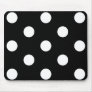 Black white polka dot - Mousepad