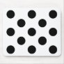 Black white polka dot - Mousepad