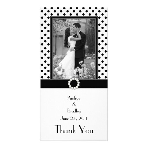 Black & White Polka Dot Photocard Picture Card