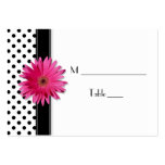 Black & White Polka Dot Place Card Business Card Template