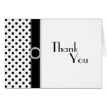 Black & White Polka Dot Thank You Card
