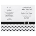 Black & White Polka Dot Wedding Program
