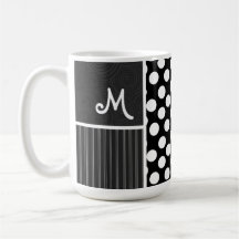 Black & White Polka Dots Coffee Mugs