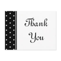 Black & White Polka Dots Postcard
