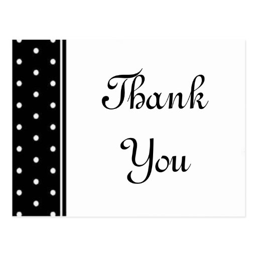 Black & White Polka Dots Postcard