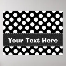 Black & White Polka Dots Print
