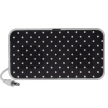 Black White Polka Dots Travel Speakers