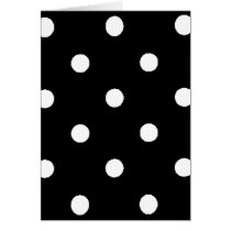 black & white polkadots greeting cards