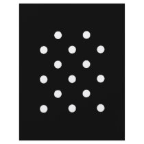 black & white polkadots flyer design