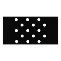 black & white polkadots personalized photo card