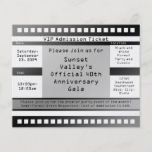 Black/White Printed Ticket Flyer
