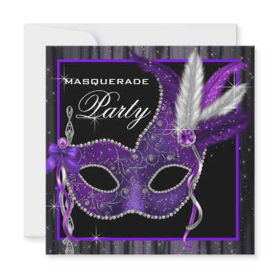 Black White Purple Masquerade Party by Pure_Elegance