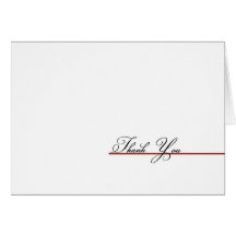 Black, White & Red ThankYou Card