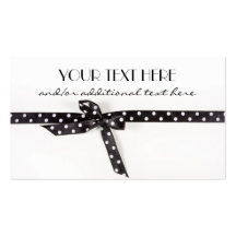 Black & White Ribbon Business Card Template