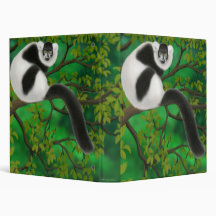 Black & White Ruff Lemur Binder