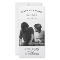 Black White Save the Date Photo Cards