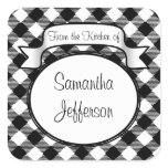 Black+White Script -From the Kitchen Of- Jar/Label stickers
