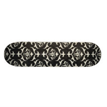 BLACK WHITE SCROLL SWIRL PATTERNS BACKGROUNDS WALL SKATEBOARD