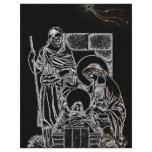 black white silver nativity full color flyer