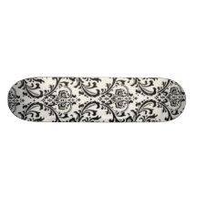 BLACK WHITE SKATE BOARD