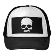 Black & White Skull Hat