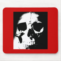 Black & White Skull Mouse Pads