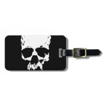 Black & White Skull luggage tags