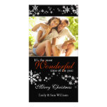 Black & White Snowflakes Chic Holiday Photocards Photo Cards
