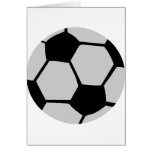 black white soccer ball greeting card
