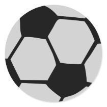 black white soccer ball round stickers