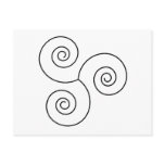 Black/White Spiral of Life Post Card