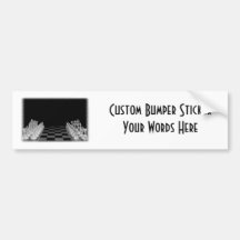 Black & White Spooky Glass Chess Board Game Bumper Sticker