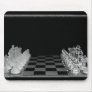 Black & White Spooky Glass Chess Board Game Mousepads