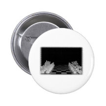Black & White Spooky Glass Chess Board Game Pins